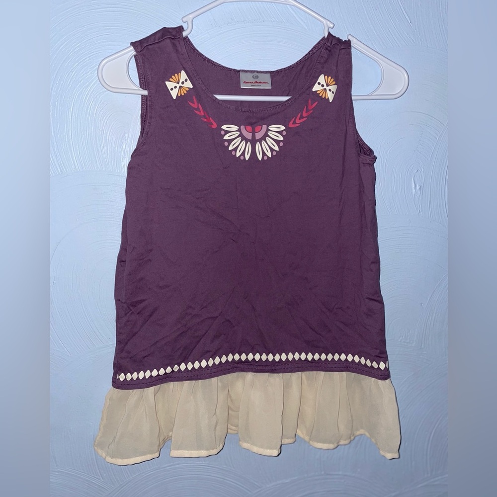 Girl’s Hanna Andersson Size 12 Purple Peplum Tank